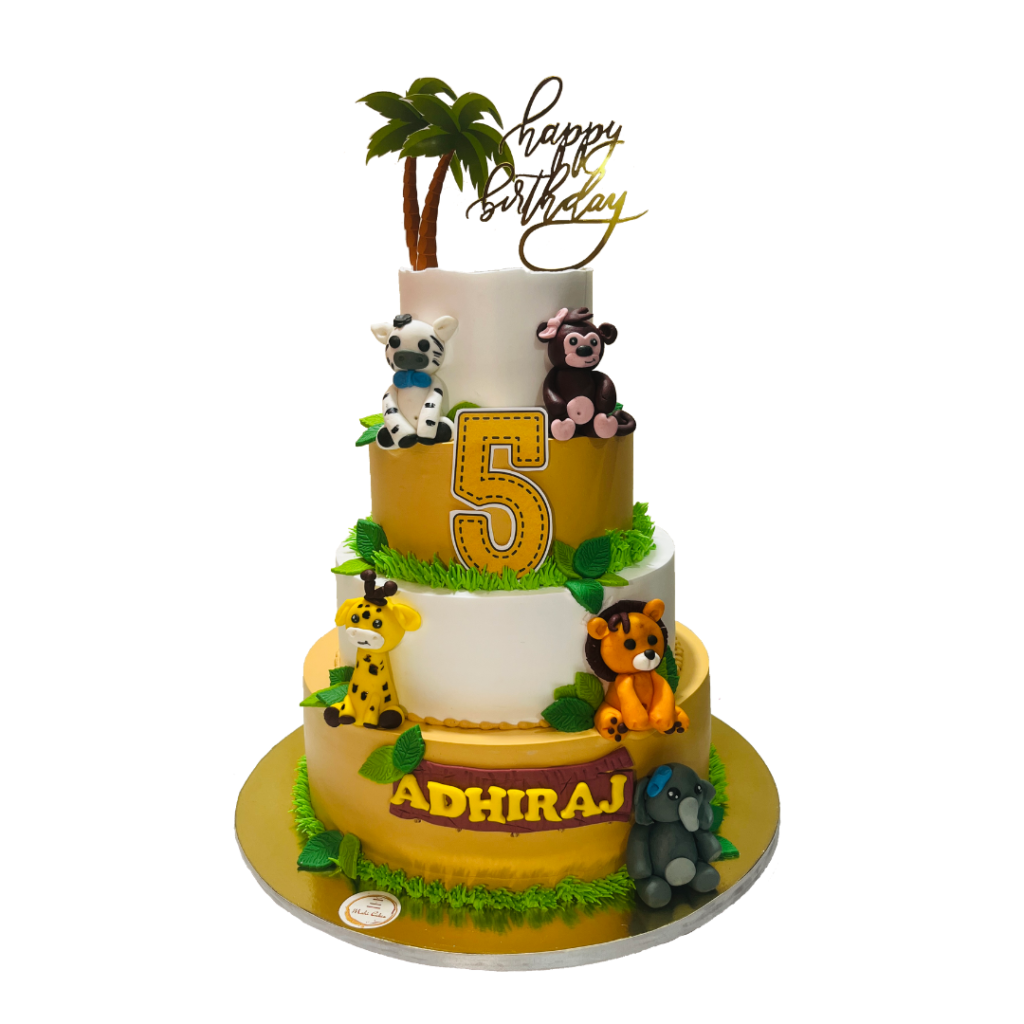 Bithday cake jungle theme