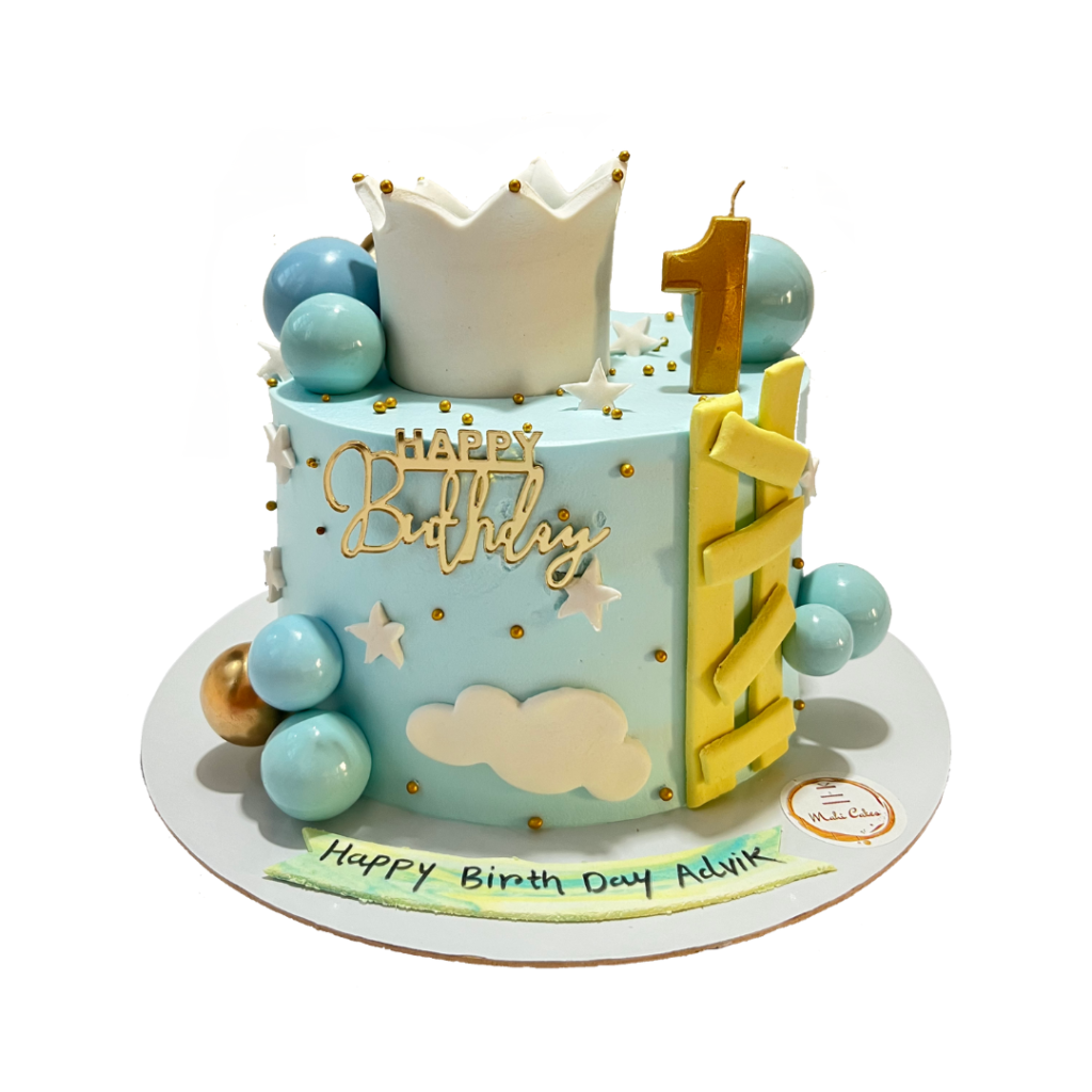 Bithday cake with fondant art